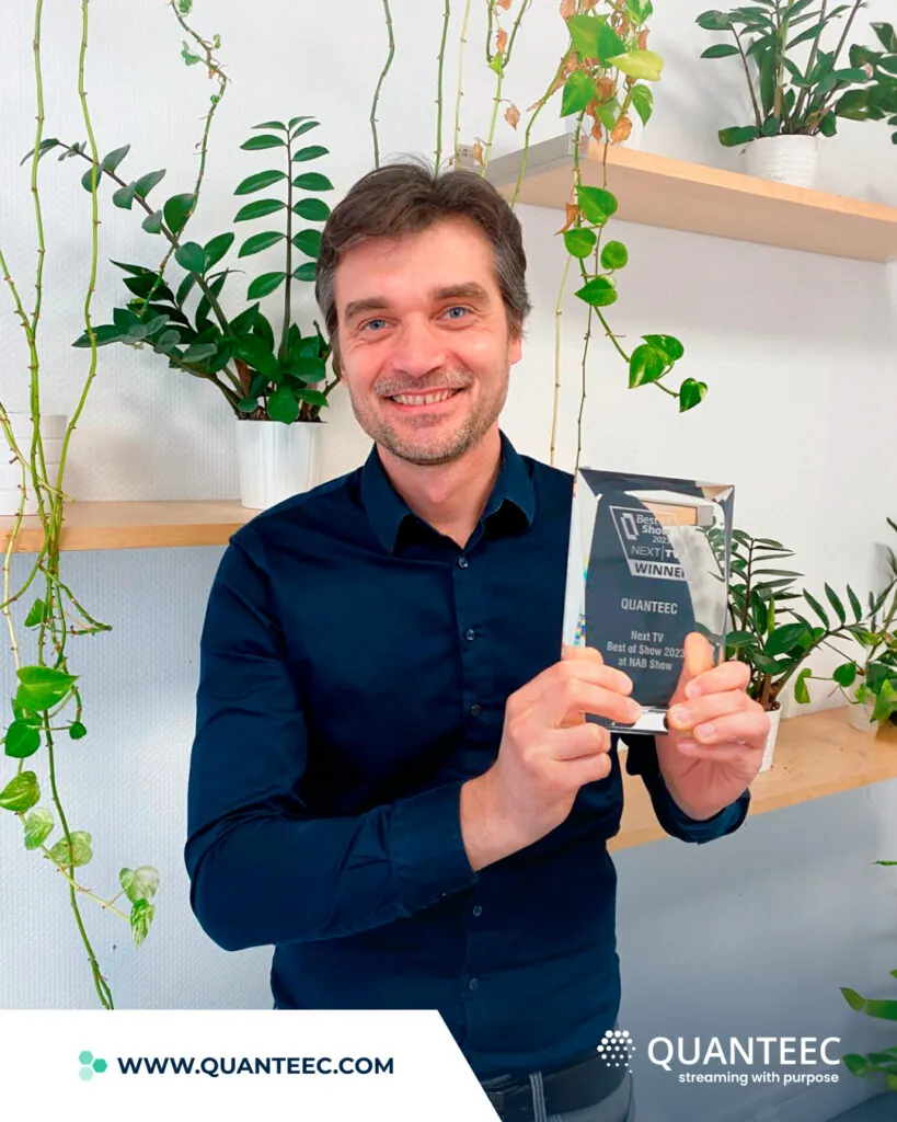 When QUANTEEC's OTT P2P Technology won the Best of Show at NAB and the trophy went missing supporting image