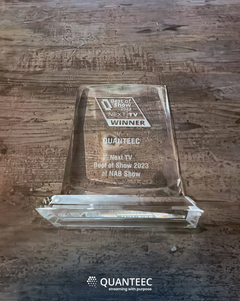 When QUANTEEC's OTT P2P Technology won the Best of Show at NAB and the trophy went missing supporting image